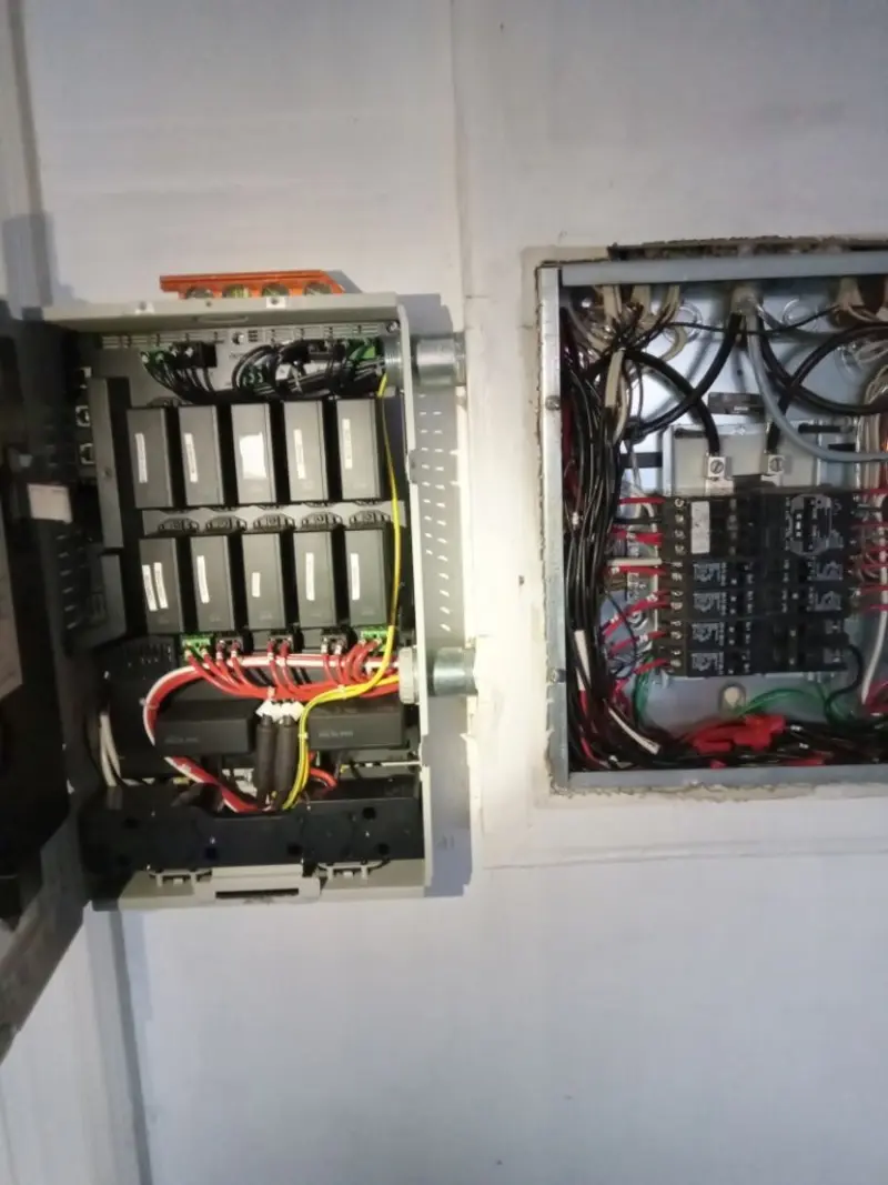 Electrical panel upgrade completed for Security Camera Wiring in Kingston